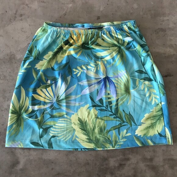 Vintage Y2K No Boundaries Skirt Small Floral Stretch Tropical Hawaiian Swim Surf - Picture 12 of 12